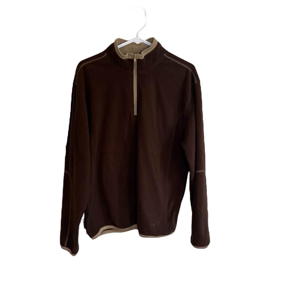 NORDICTRACK MEN'S SHIRT Brown SIZE MediumPULLOVER  ATHLETIC FLEECE TOP